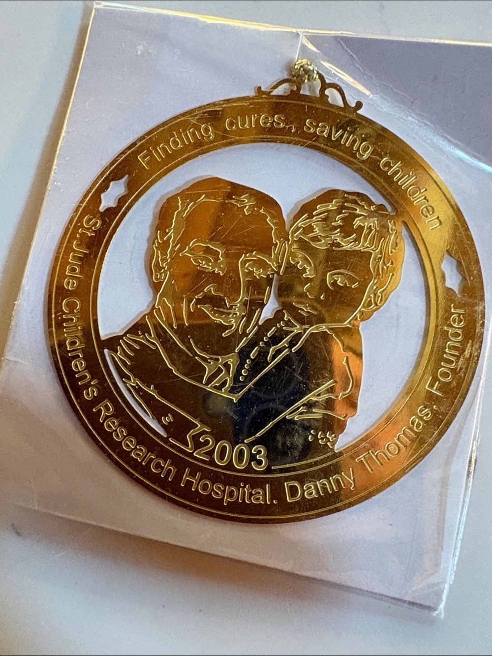 St. Jude Children's Research Hospital 2003 Gold Ornament